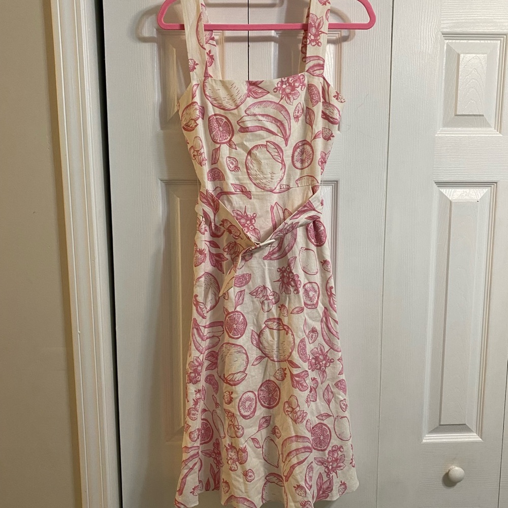 Amanda Uprichard XS linen fruit midi